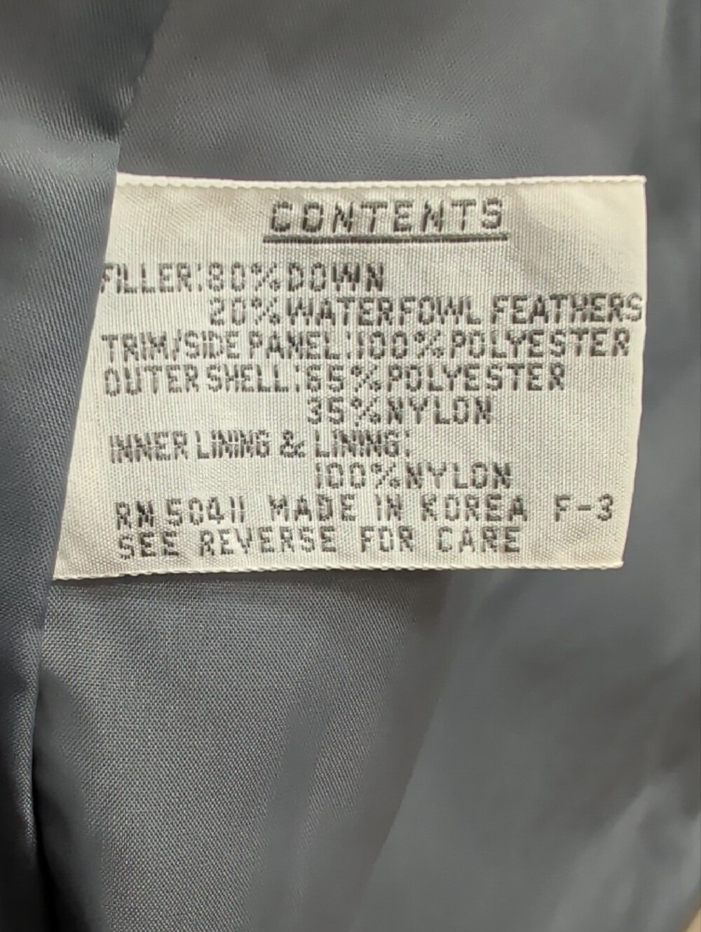Vintage 80s Fleet Street Quilted Long Down/Feather Puffer Coat — Light Gray - Picture 6 of 7